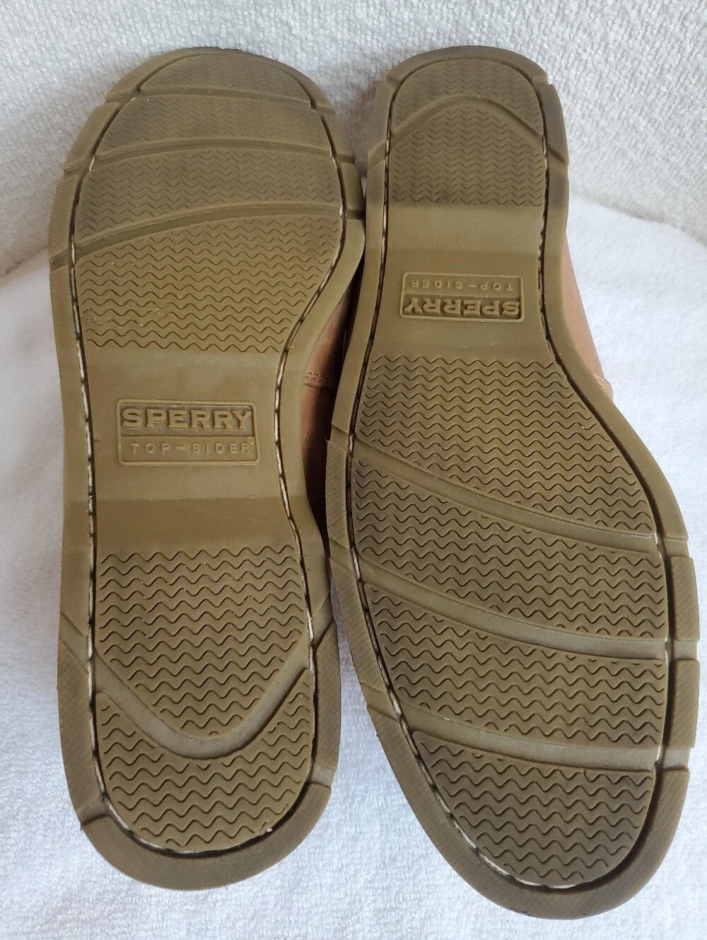 Sperry Men's Brown Tan Leather Topsider with Original 2-eye Boat Shoes Size 11.5